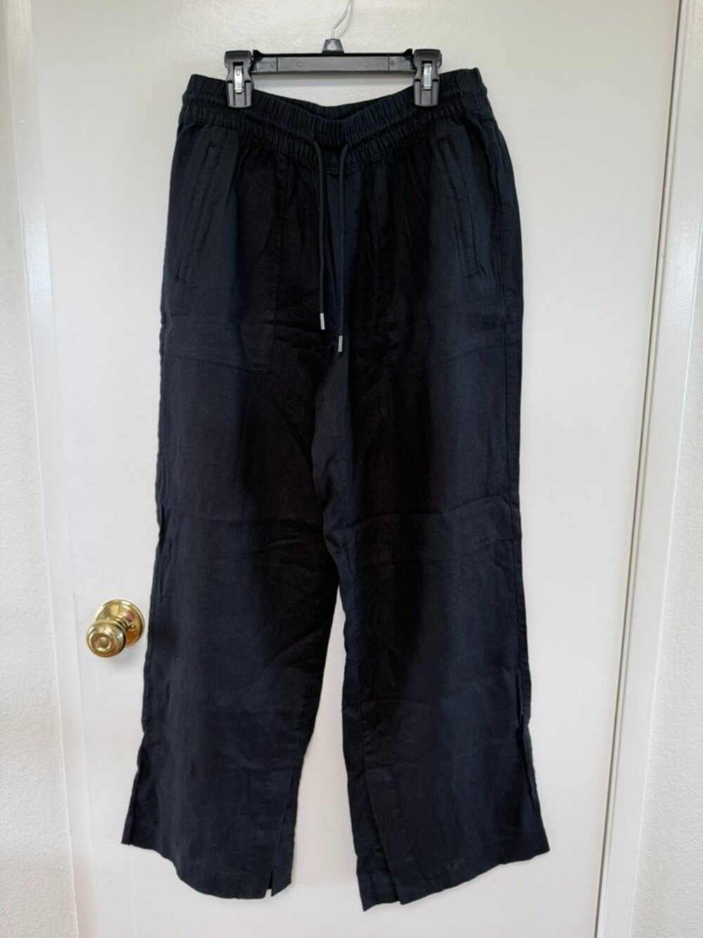 Athleta Retreat Linen High Rise Wide Leg Pant Medium